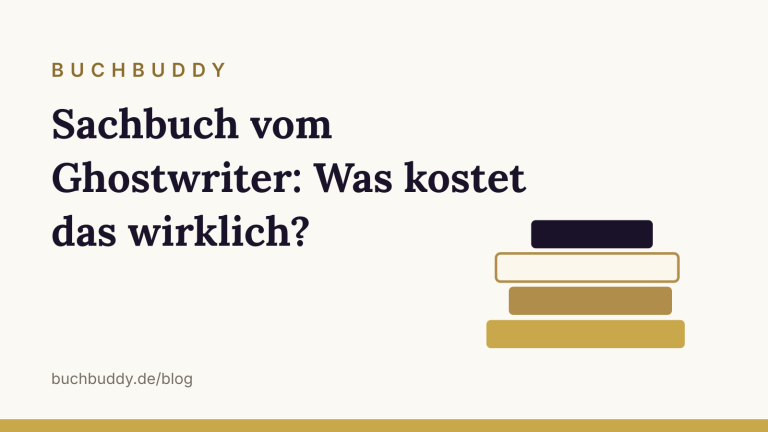 Sachbuch vom Ghostwriter: Was kostet das wirklich?